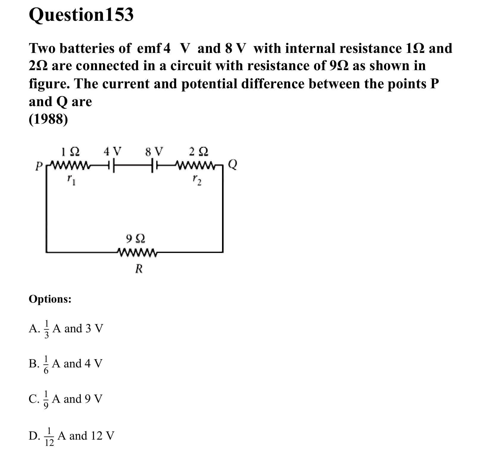 Current Electricity question 153