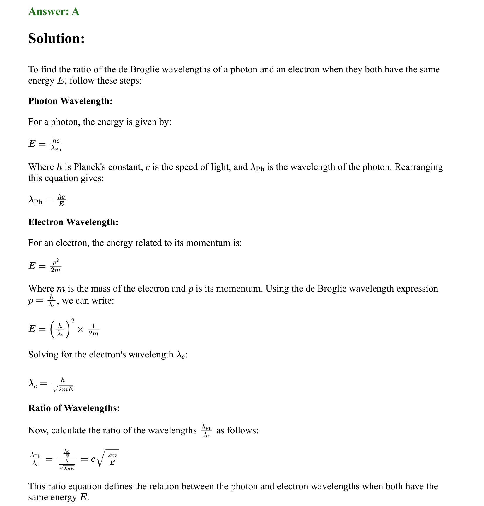 Dual Nature of Matter and Radiation solution 6