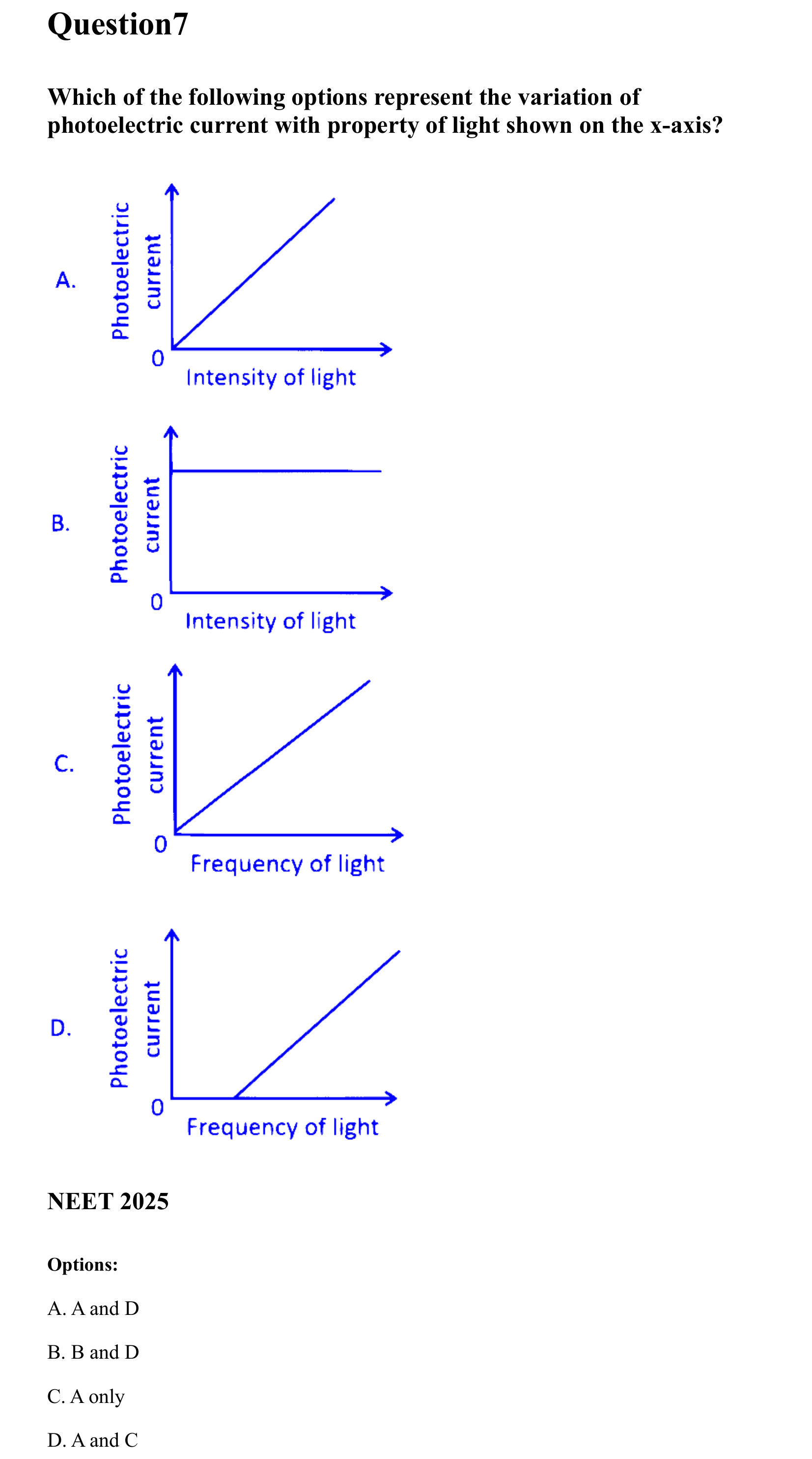 Dual Nature of Matter and Radiation question 7