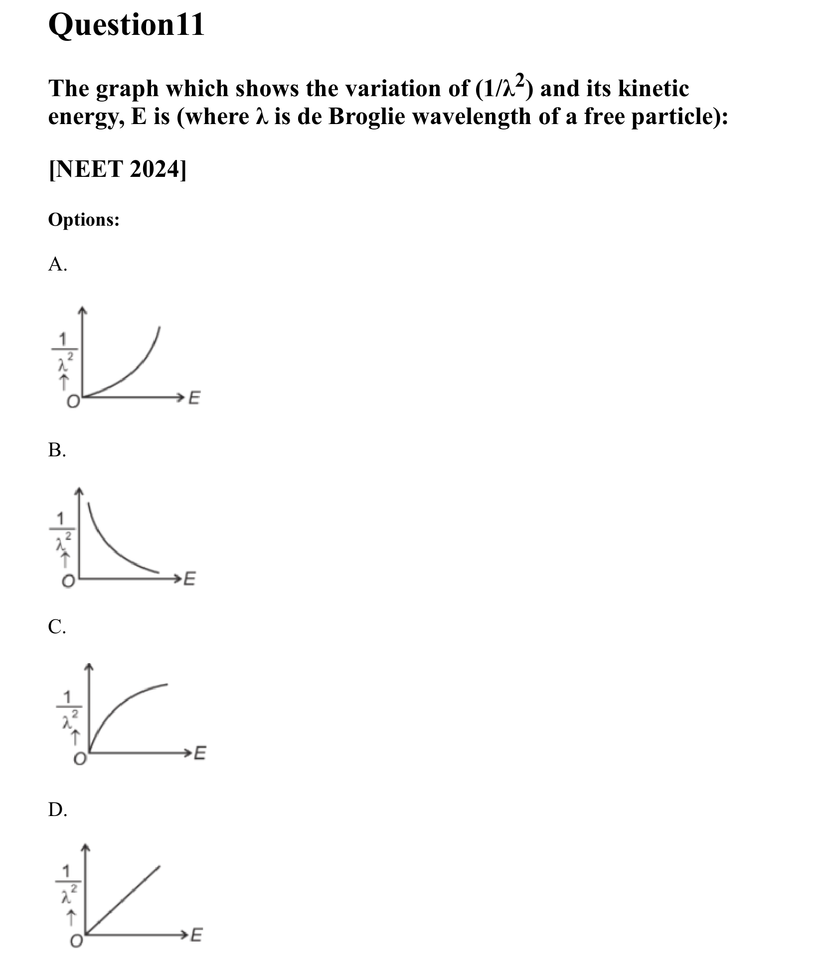 Dual Nature of Matter and Radiation question 11
