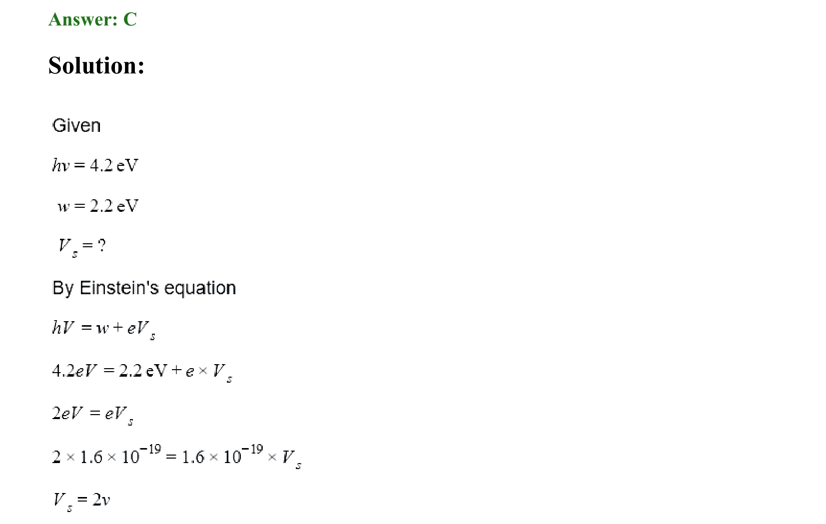 Dual Nature of Matter and Radiation solution 16