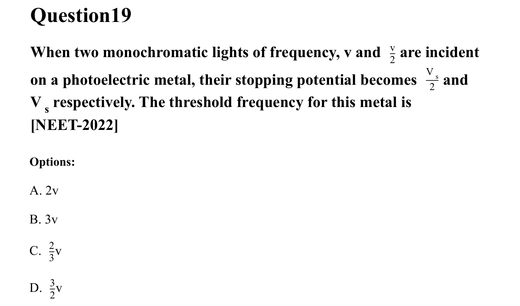 Dual Nature of Matter and Radiation question 19