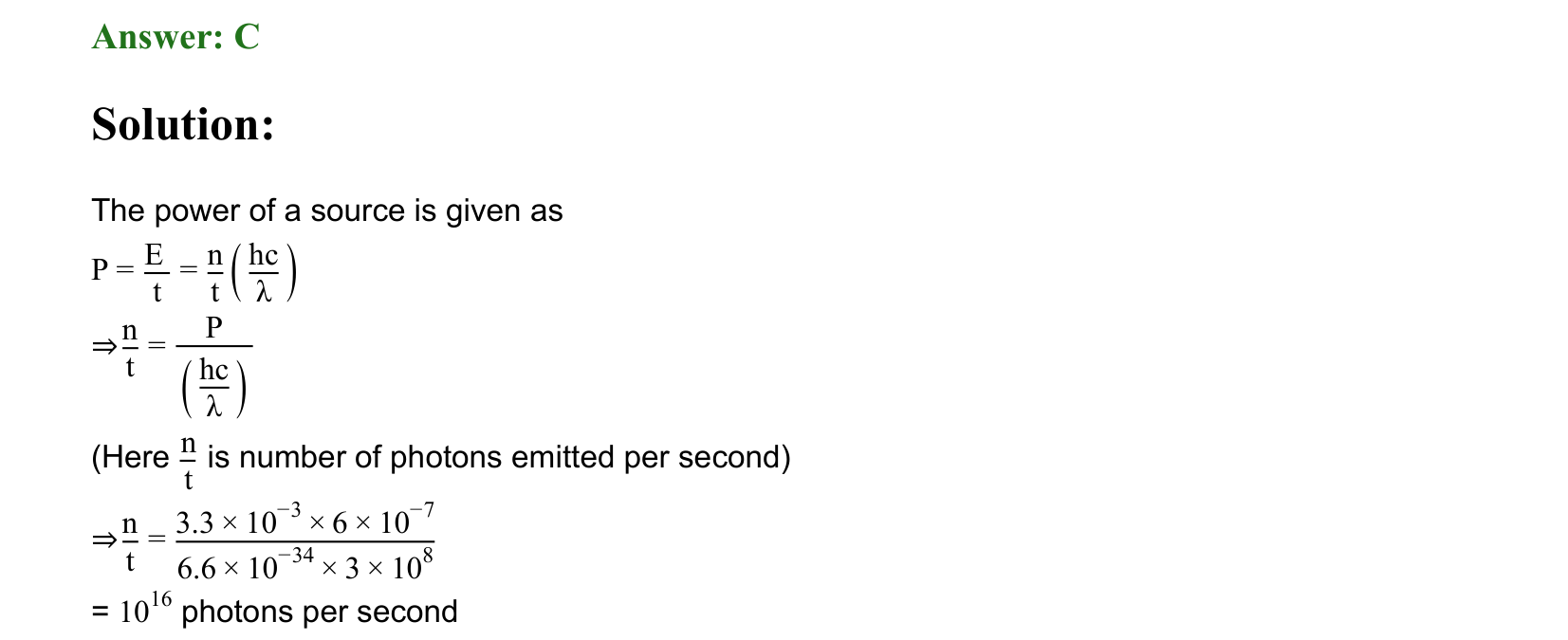 Dual Nature of Matter and Radiation solution 20
