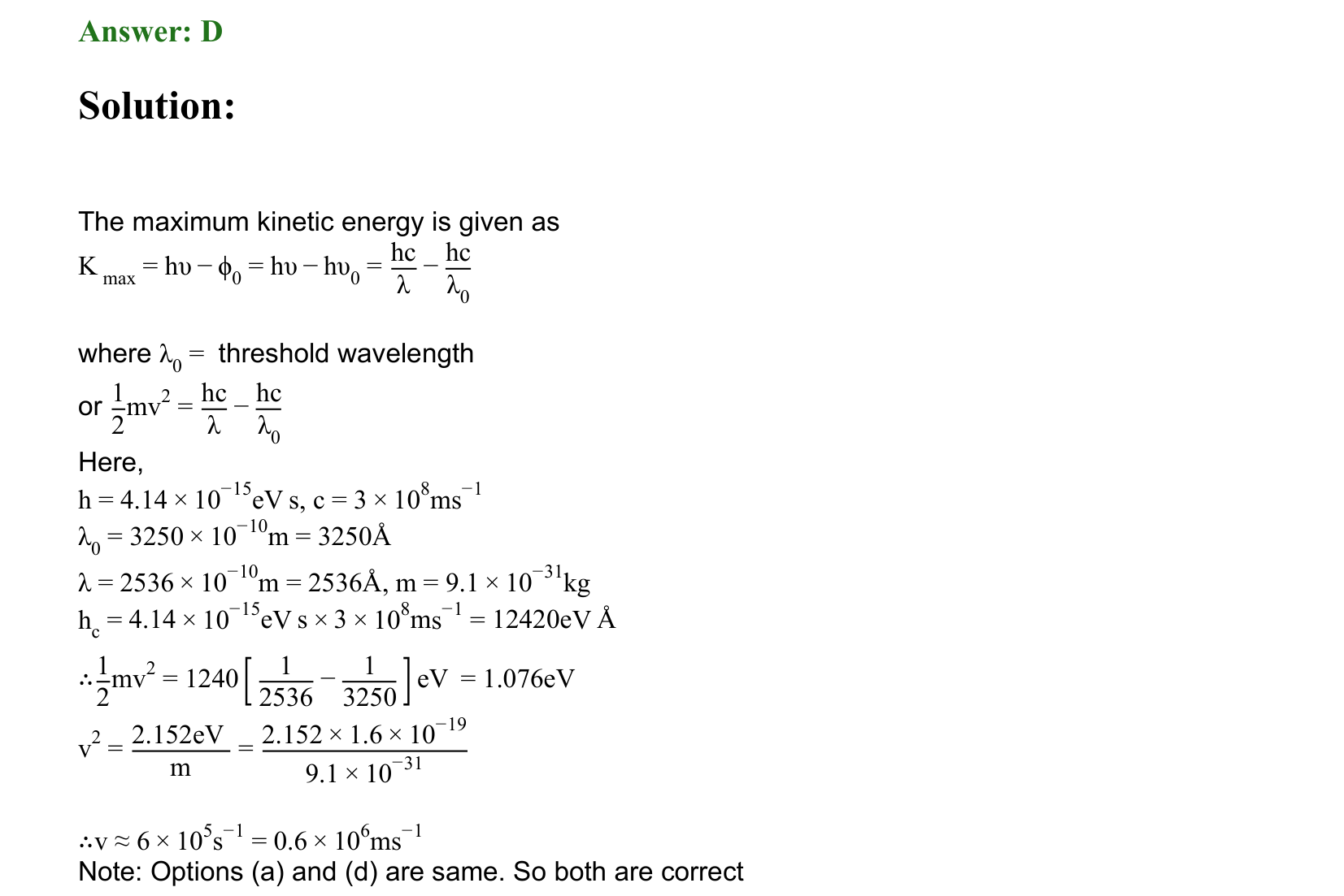 Dual Nature of Matter and Radiation solution 28