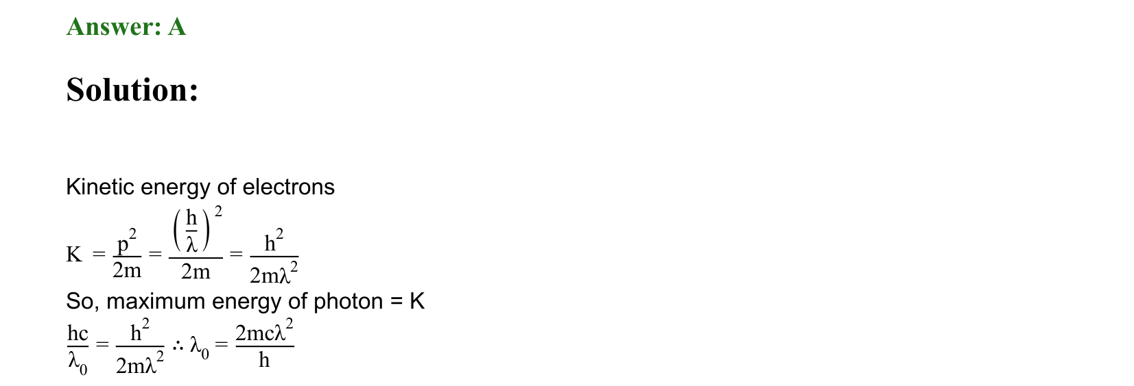 Dual Nature of Matter and Radiation solution 31
