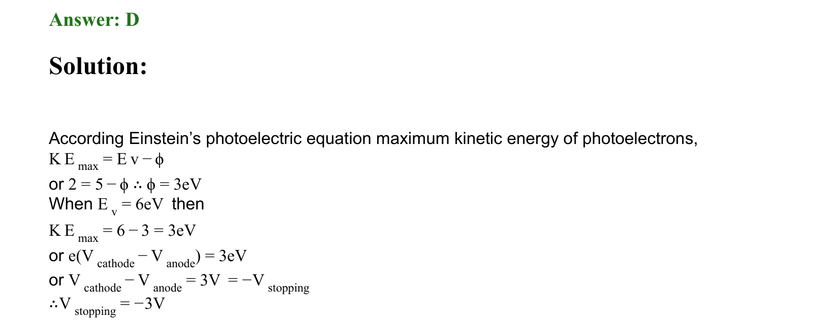 Dual Nature of Matter and Radiation solution 32