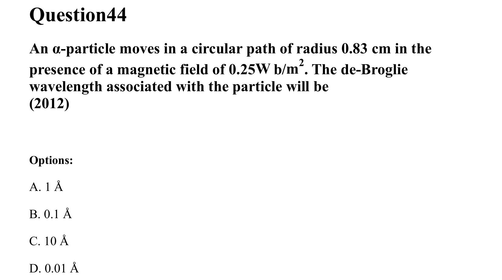 Dual Nature of Matter and Radiation question 44