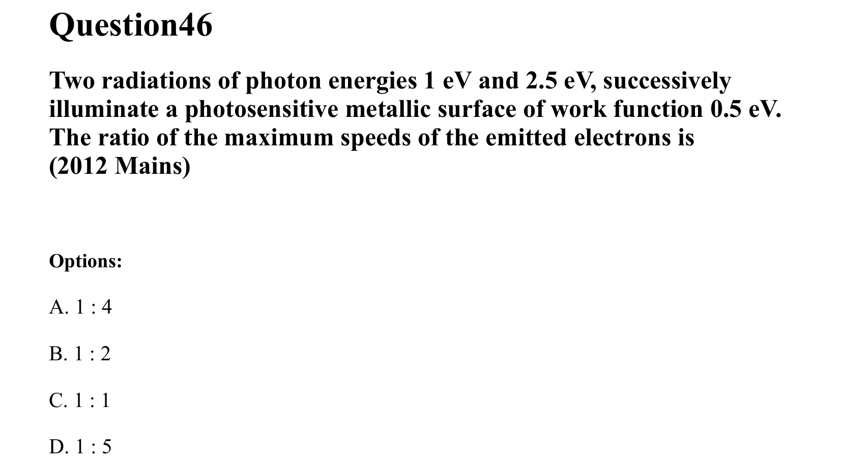 Dual Nature of Matter and Radiation question 46