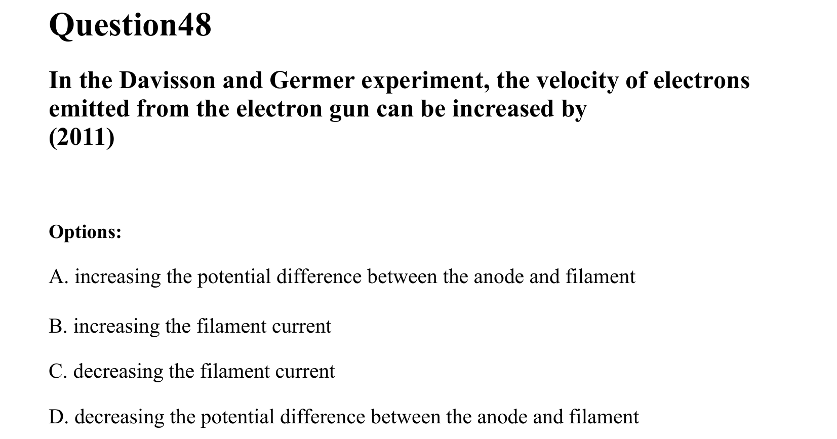 Dual Nature of Matter and Radiation question 48
