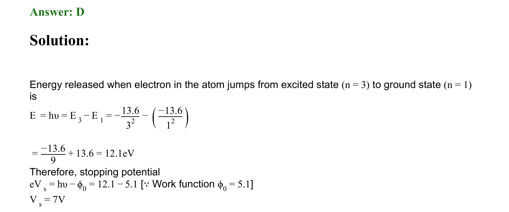 Dual Nature of Matter and Radiation solution 58
