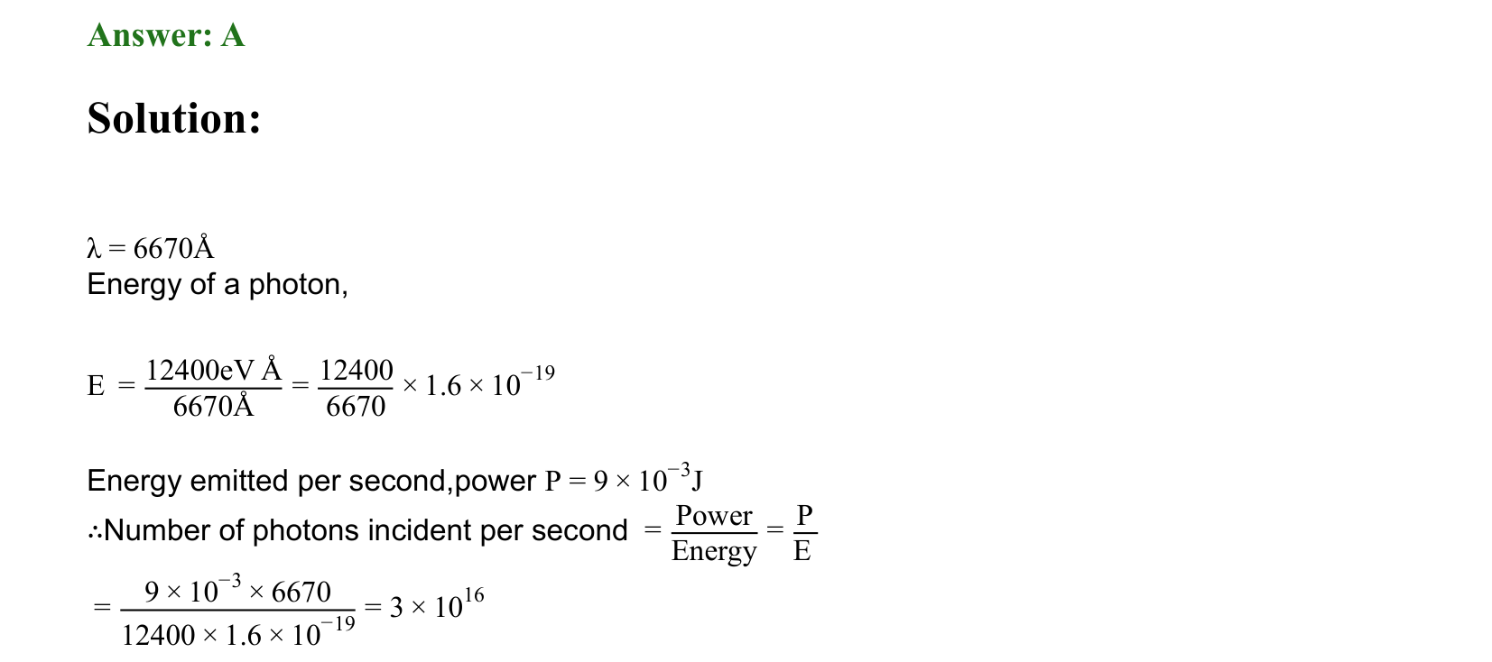 Dual Nature of Matter and Radiation solution 61