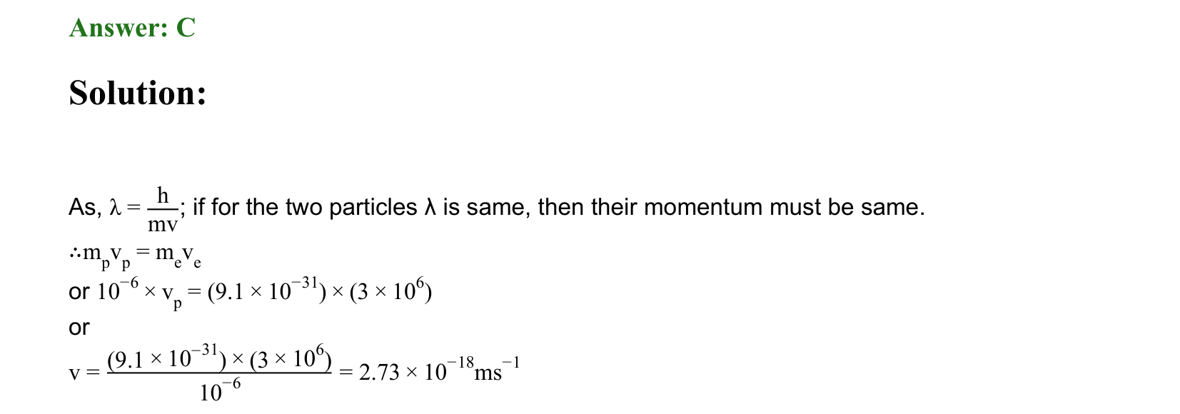Dual Nature of Matter and Radiation solution 63