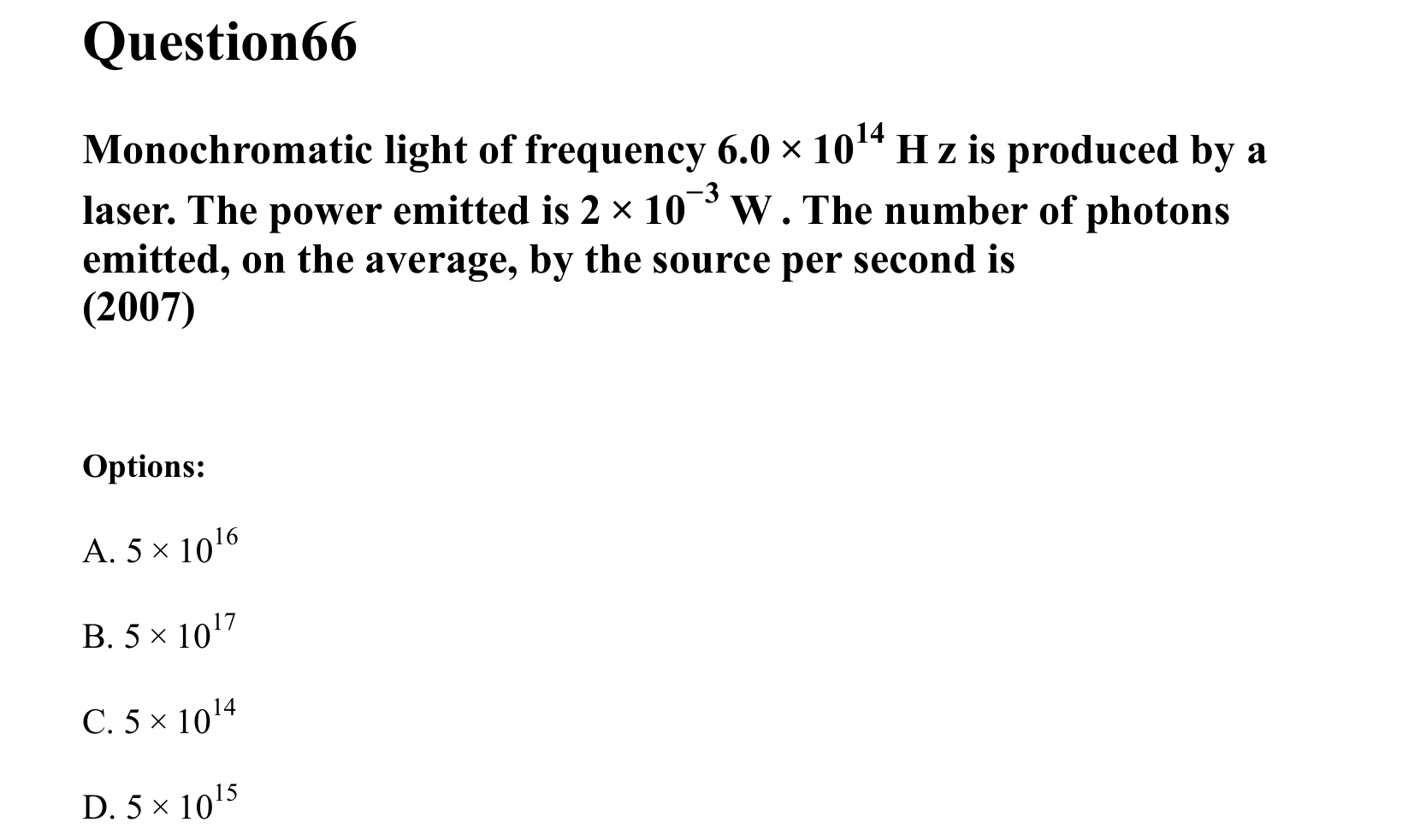 Dual Nature of Matter and Radiation question 66
