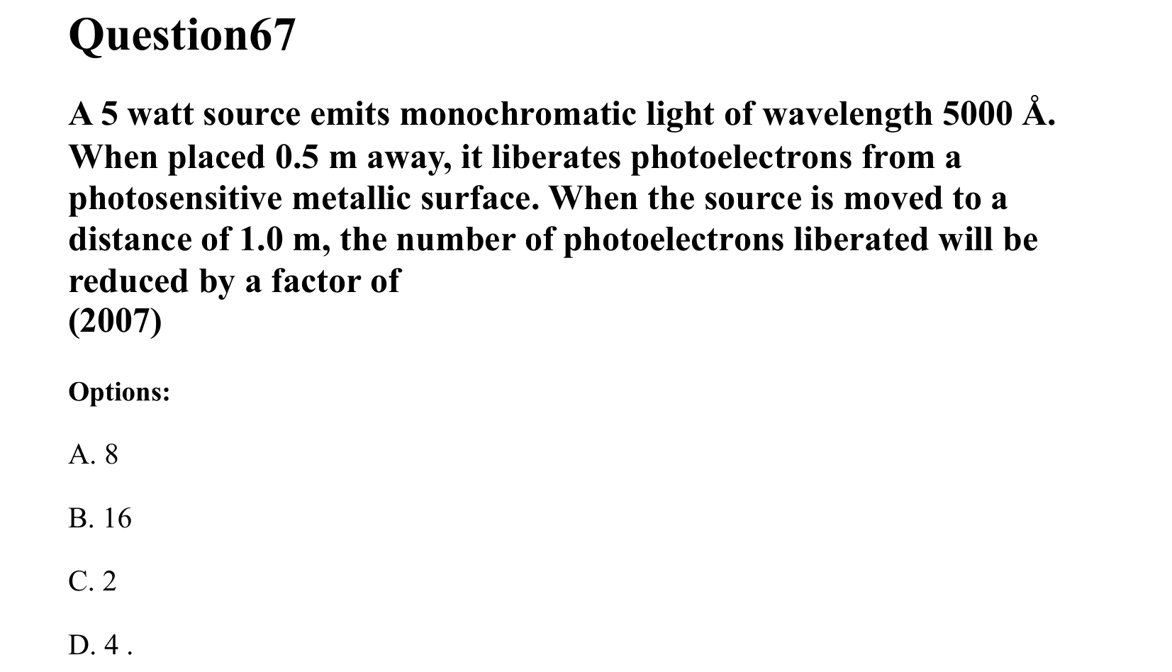 Dual Nature of Matter and Radiation question 67