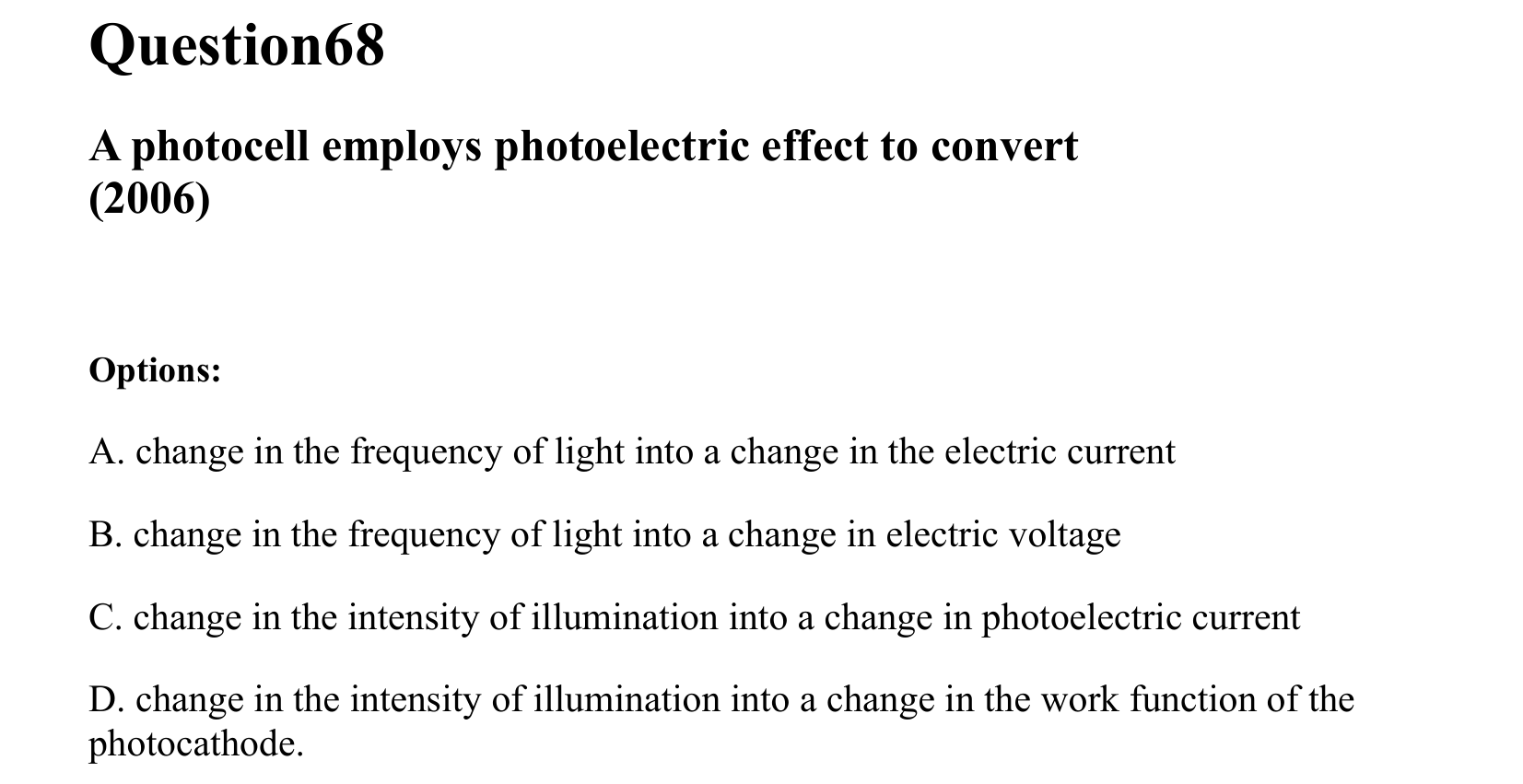 Dual Nature of Matter and Radiation question 68
