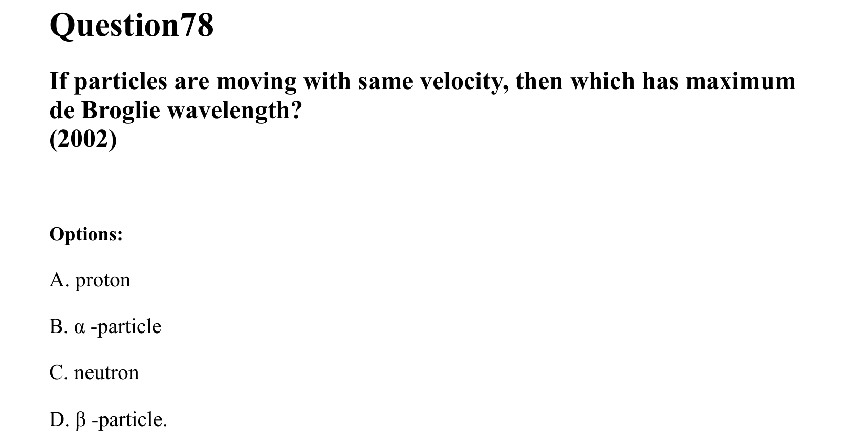 Dual Nature of Matter and Radiation question 78
