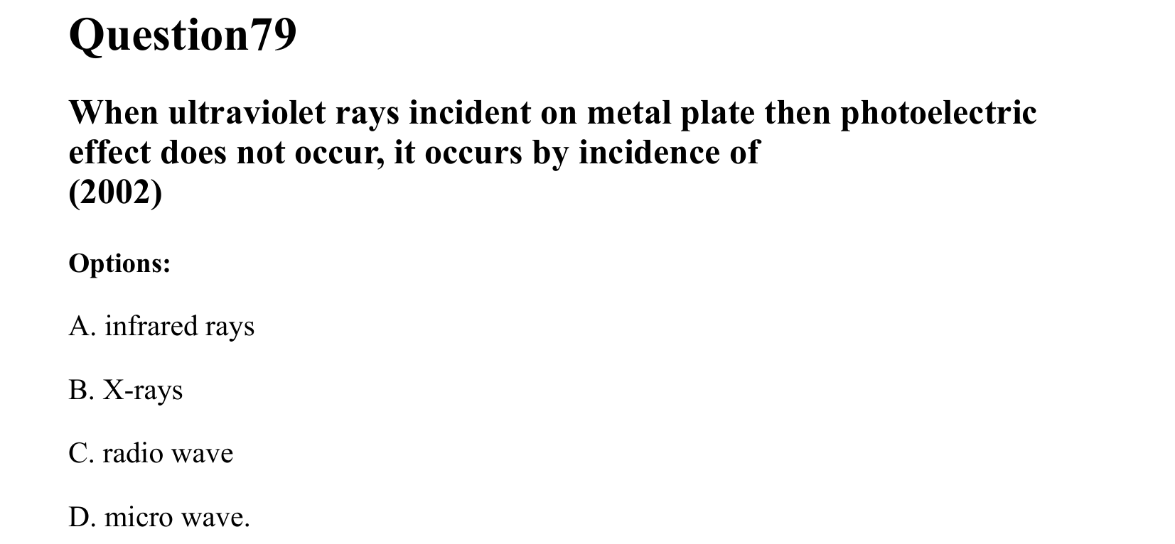 Dual Nature of Matter and Radiation question 79