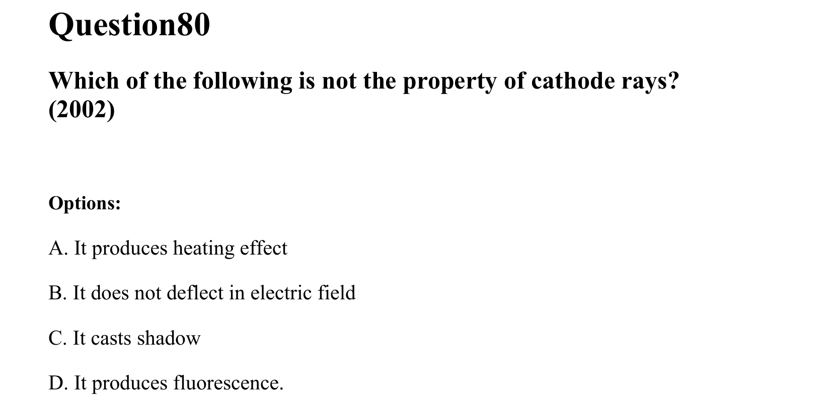 Dual Nature of Matter and Radiation question 80