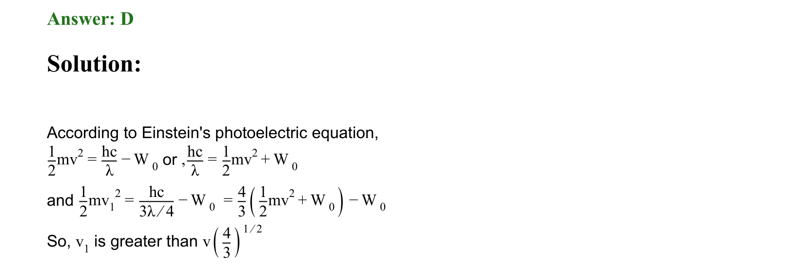 Dual Nature of Matter and Radiation solution 89