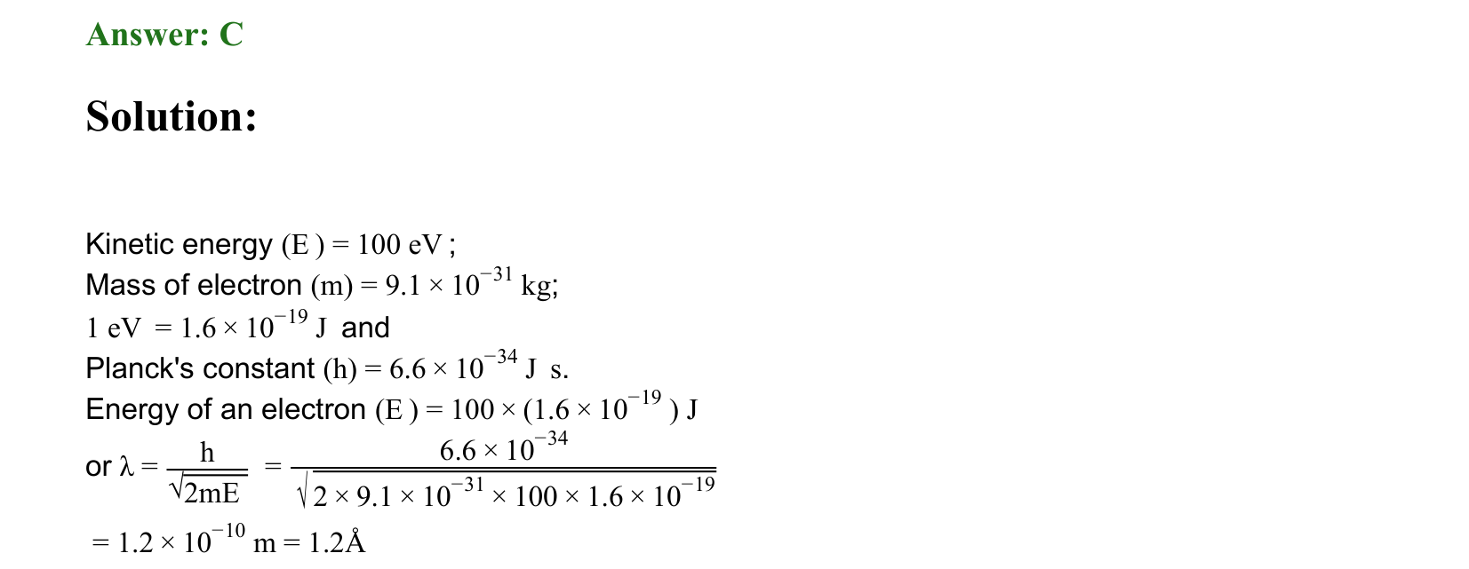 Dual Nature of Matter and Radiation solution 92