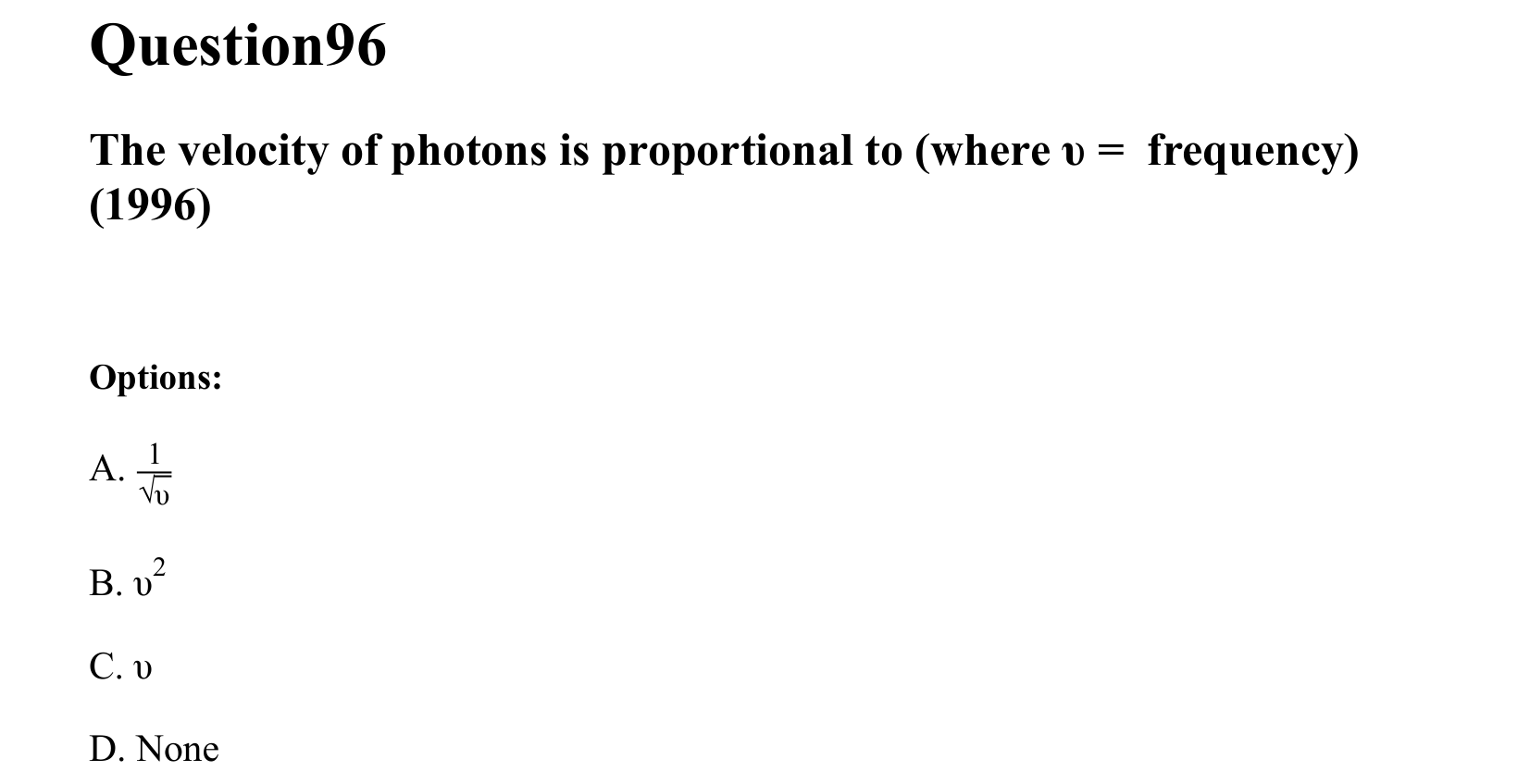 Dual Nature of Matter and Radiation question 96