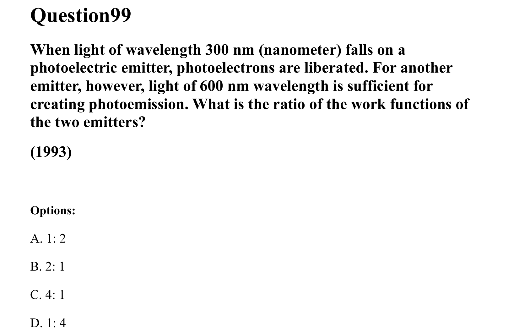 Dual Nature of Matter and Radiation question 99