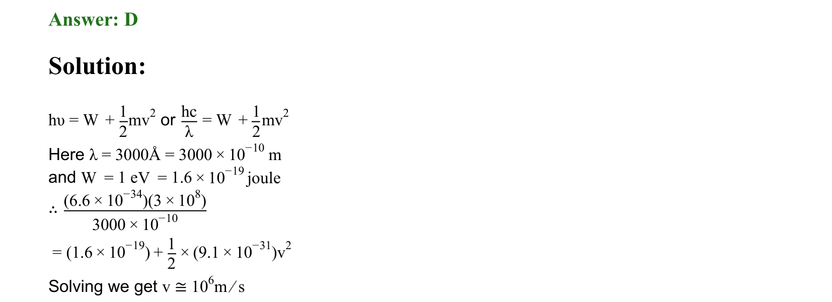 Dual Nature of Matter and Radiation solution 103