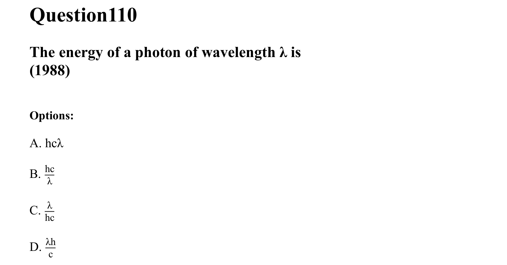 Dual Nature of Matter and Radiation question 110