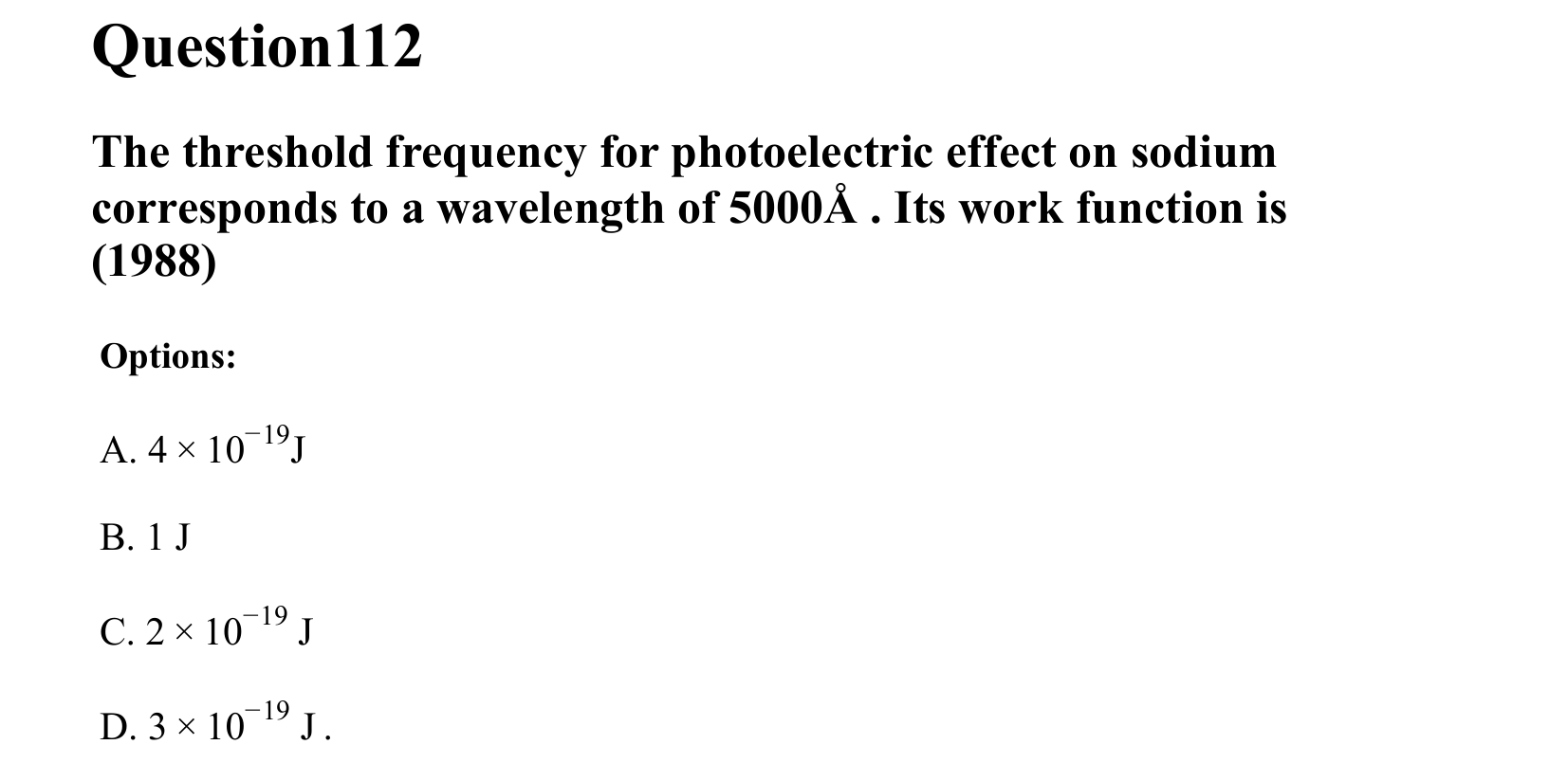 Dual Nature of Matter and Radiation question 112