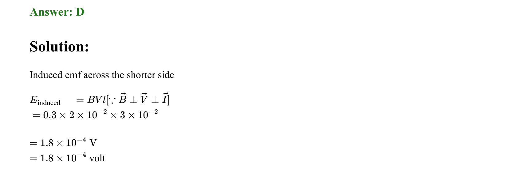 Electromagnetic Induction and Alternating Current solution 4
