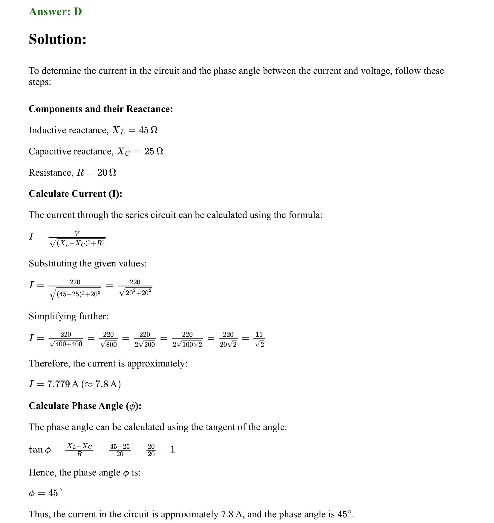 Electromagnetic Induction and Alternating Current solution 8