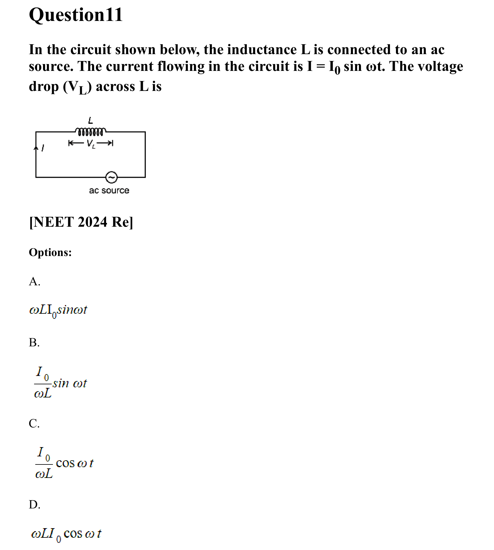Electromagnetic Induction and Alternating Current question 11