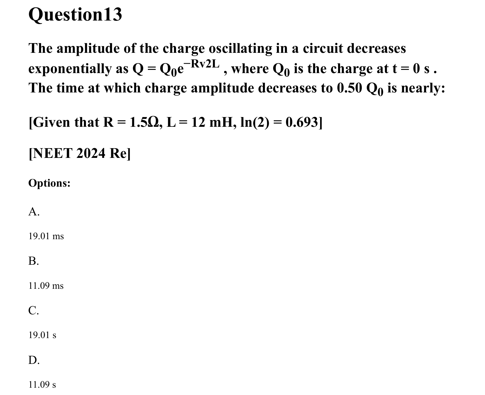 Electromagnetic Induction and Alternating Current question 13