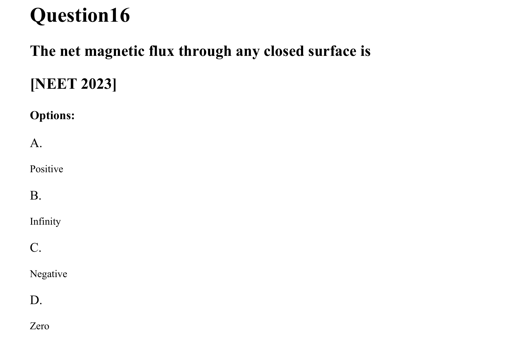 Electromagnetic Induction and Alternating Current question 16