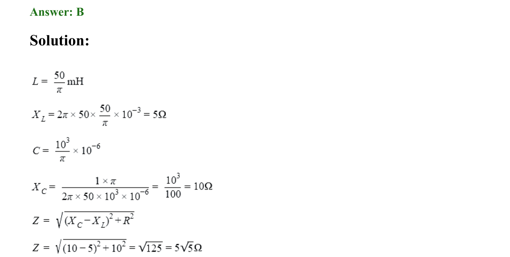 Electromagnetic Induction and Alternating Current solution 20