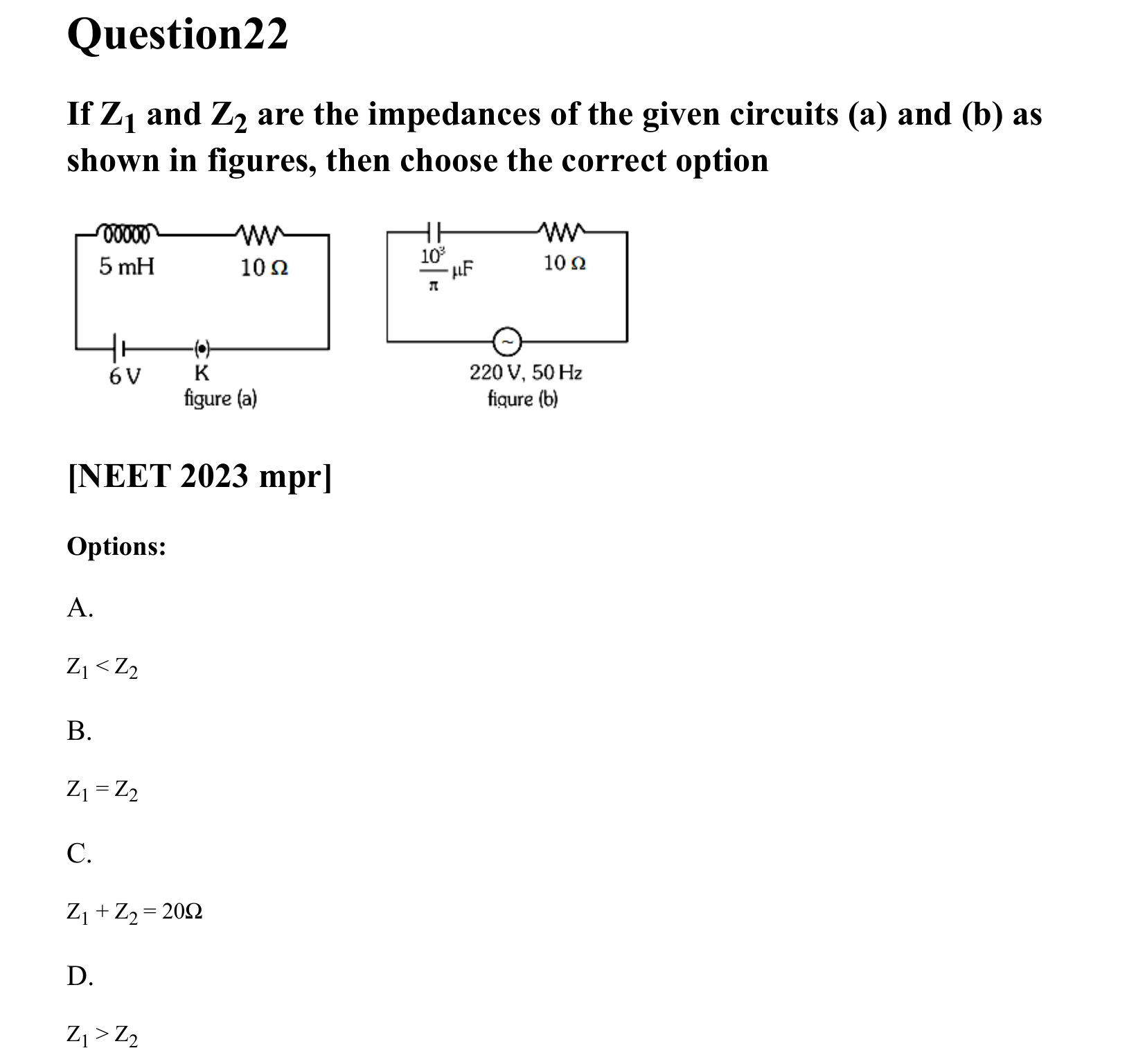 Electromagnetic Induction and Alternating Current question 22