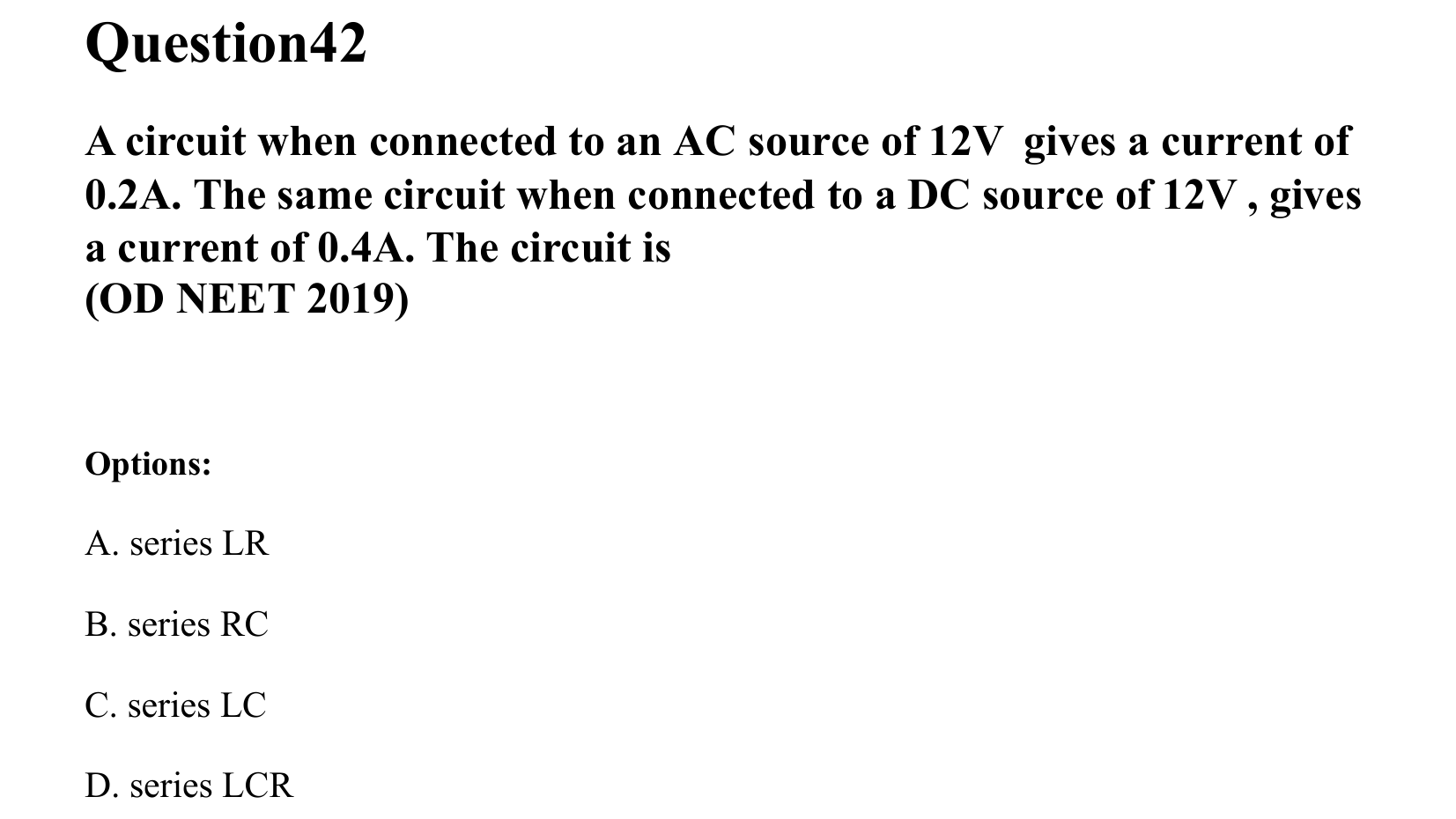 Electromagnetic Induction and Alternating Current question 42