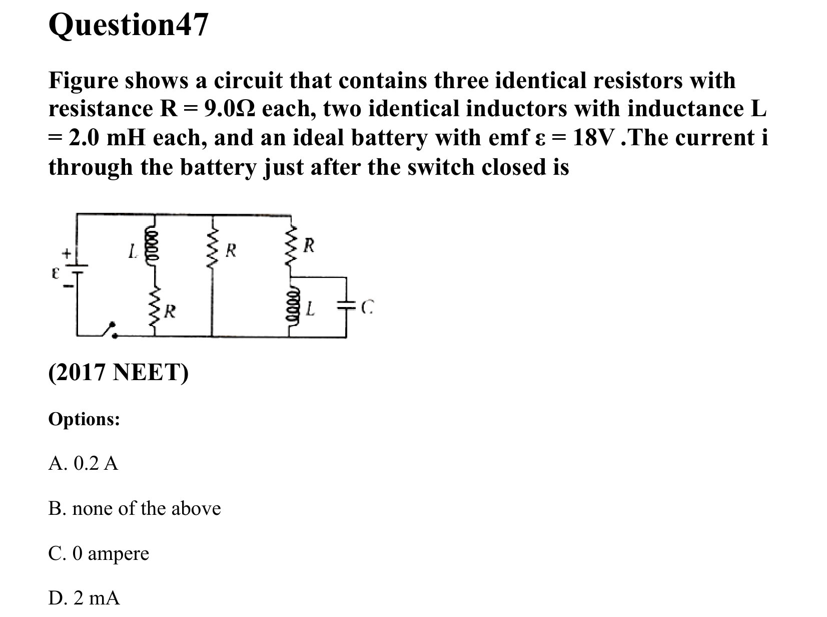 Electromagnetic Induction and Alternating Current question 47