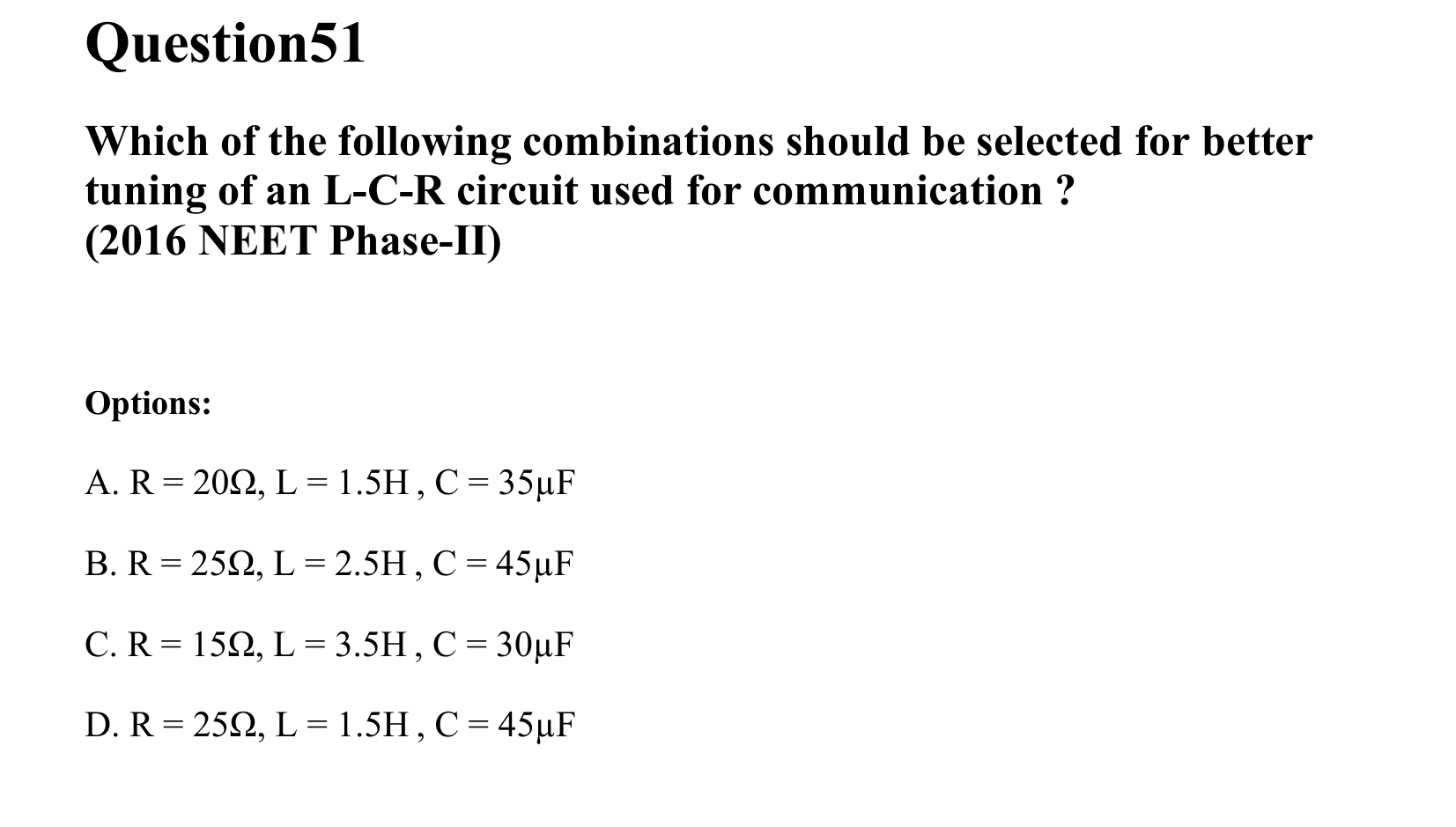 Electromagnetic Induction and Alternating Current question 51