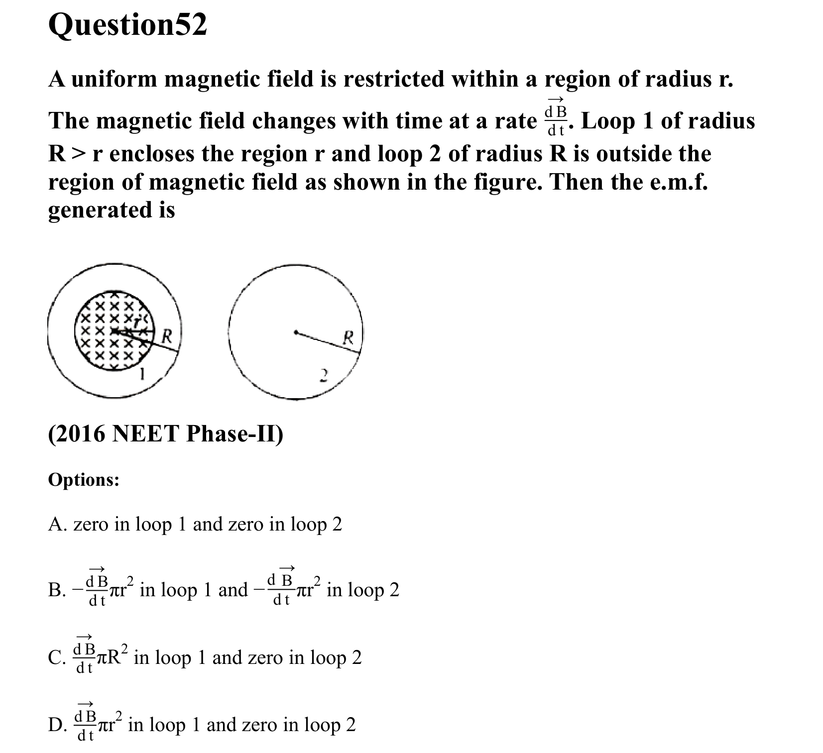 Electromagnetic Induction and Alternating Current question 52