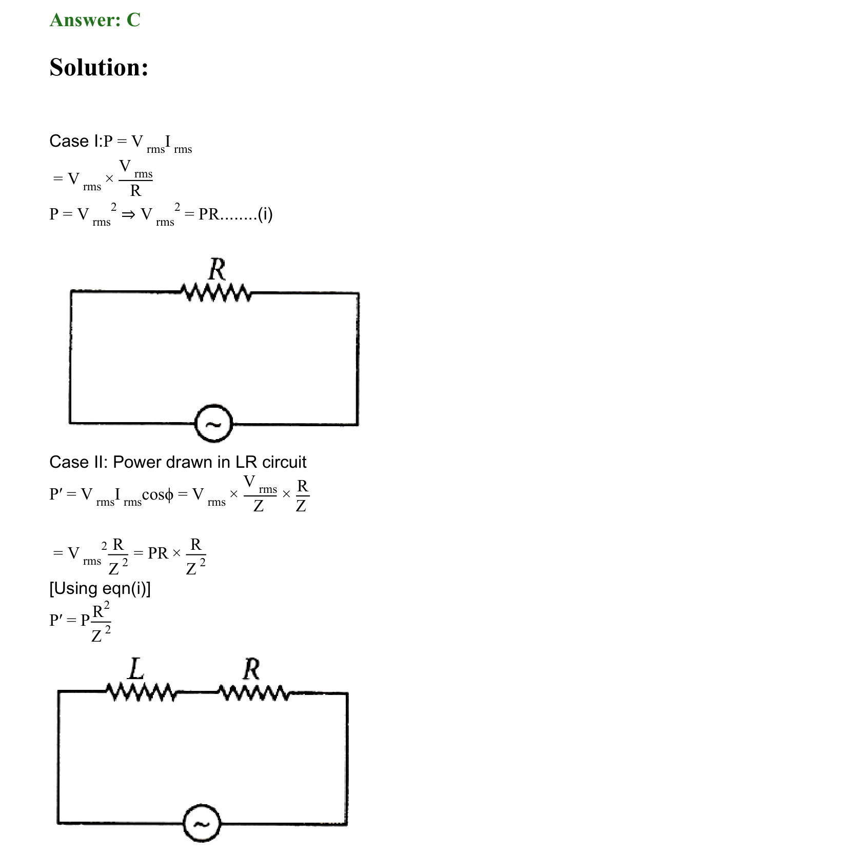 Electromagnetic Induction and Alternating Current solution 54
