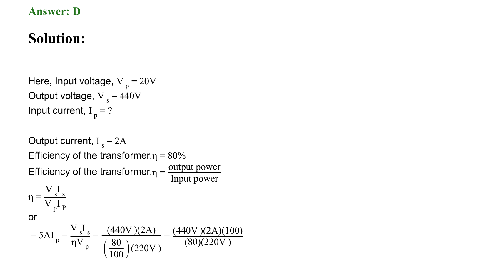 Electromagnetic Induction and Alternating Current solution 75