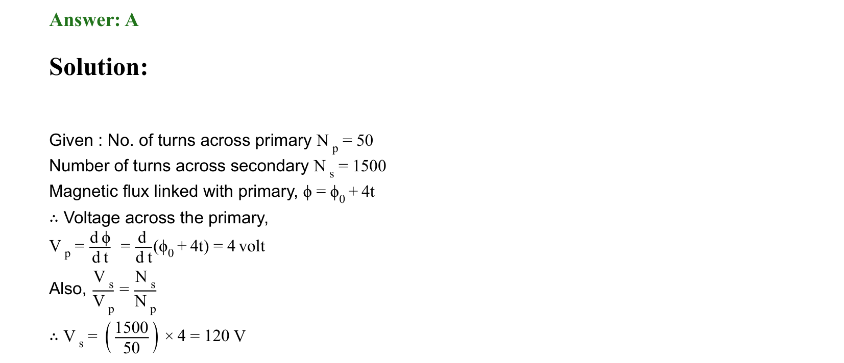 Electromagnetic Induction and Alternating Current solution 83