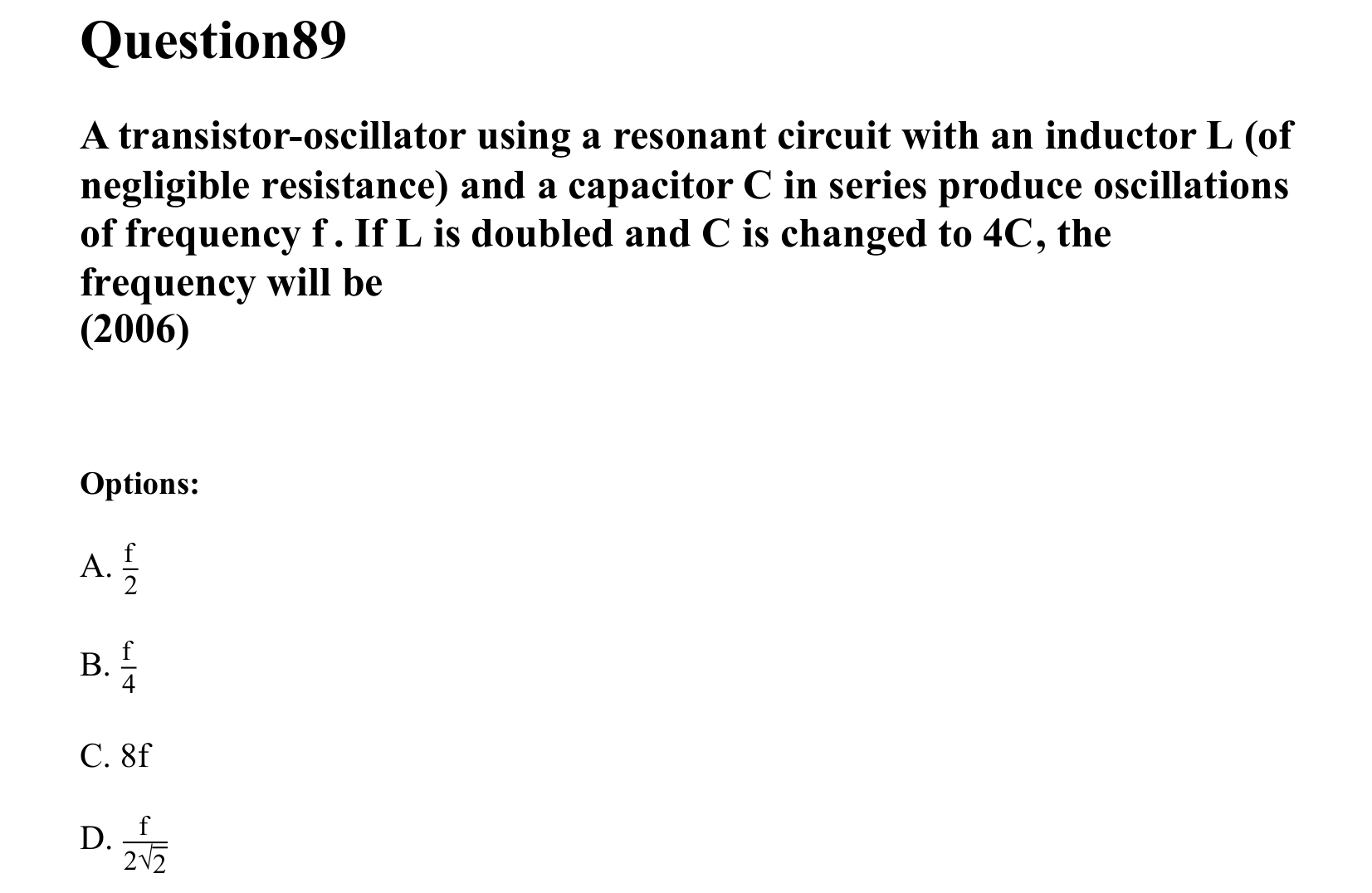 Electromagnetic Induction and Alternating Current question 89