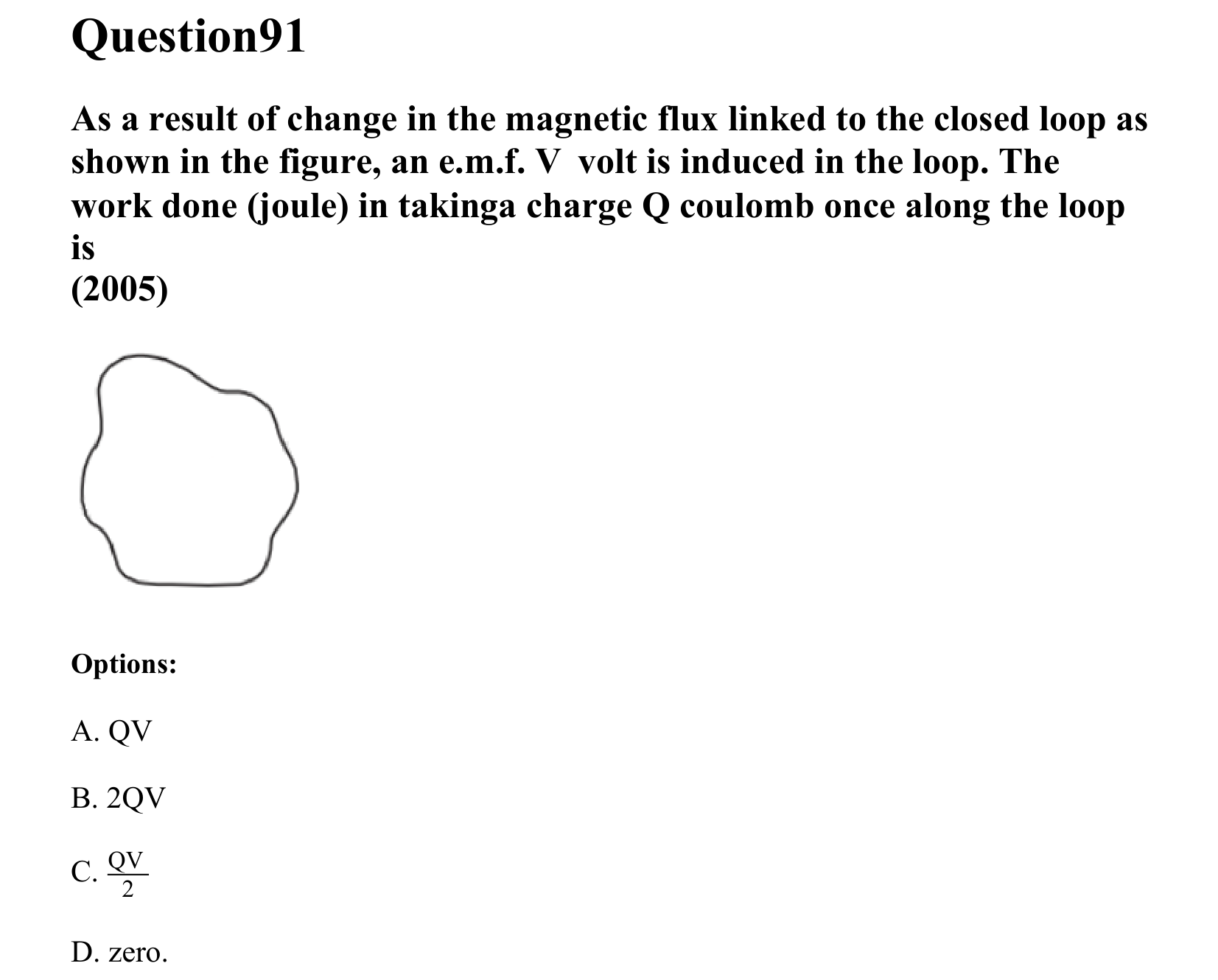 Electromagnetic Induction and Alternating Current question 91