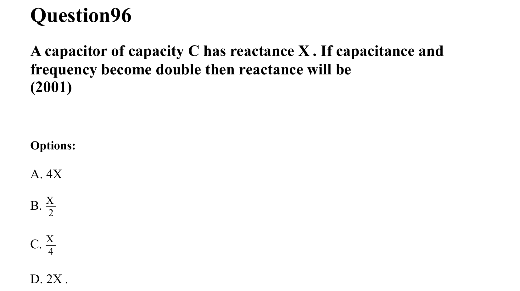 Electromagnetic Induction and Alternating Current question 96