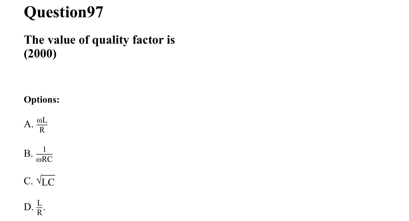 Electromagnetic Induction and Alternating Current question 97