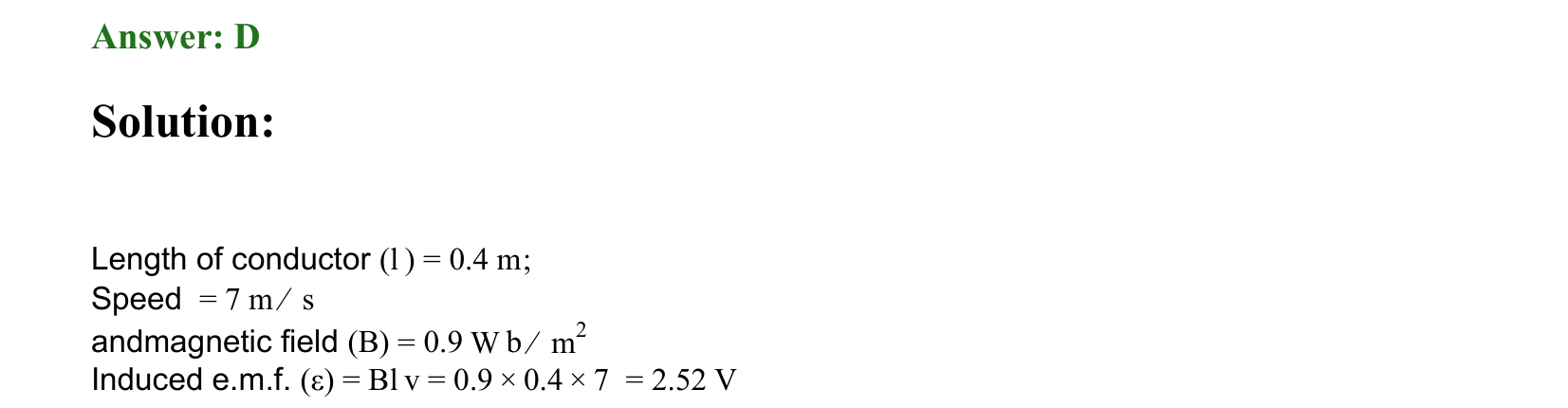 Electromagnetic Induction and Alternating Current solution 107