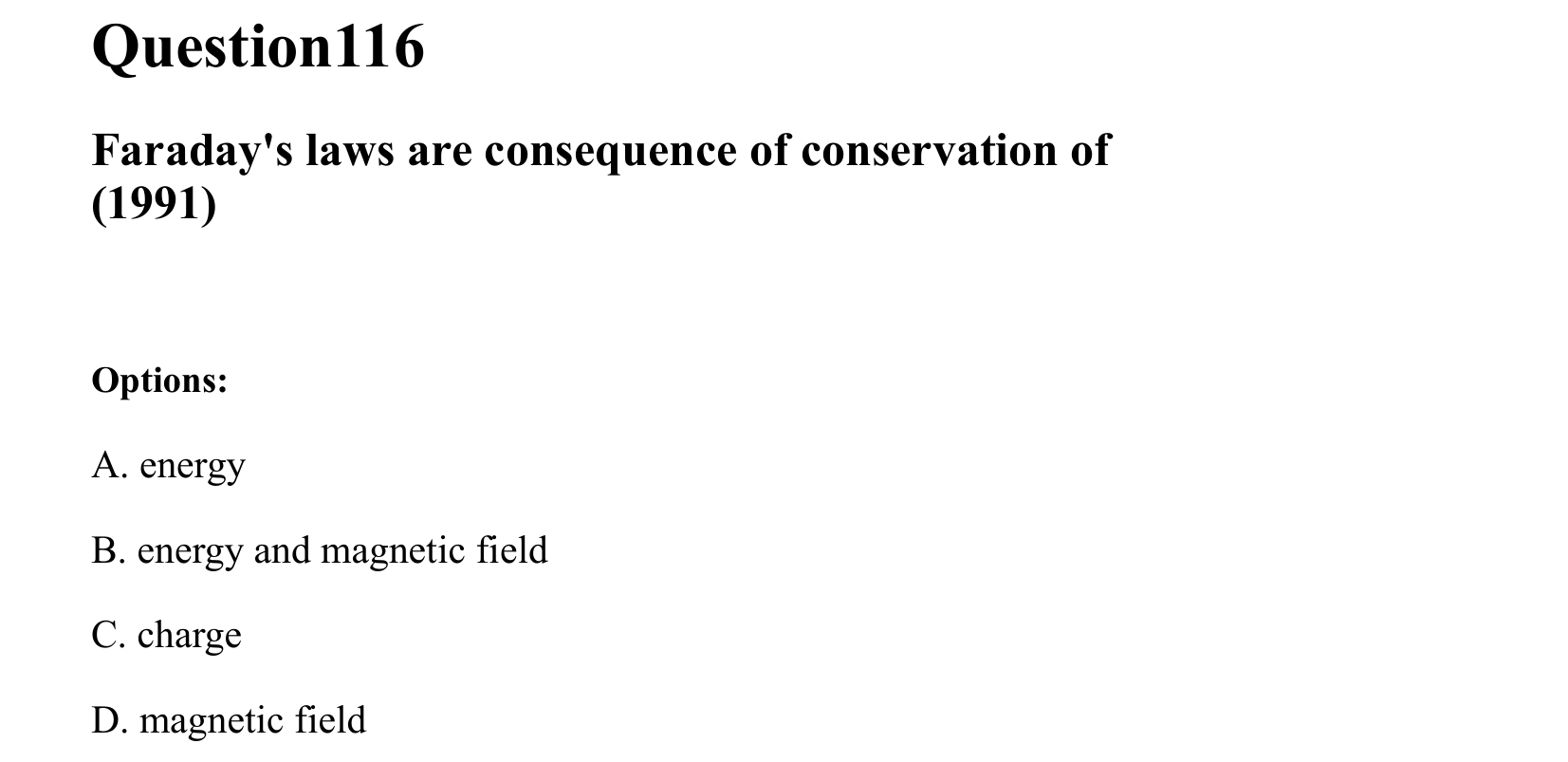 Electromagnetic Induction and Alternating Current question 116