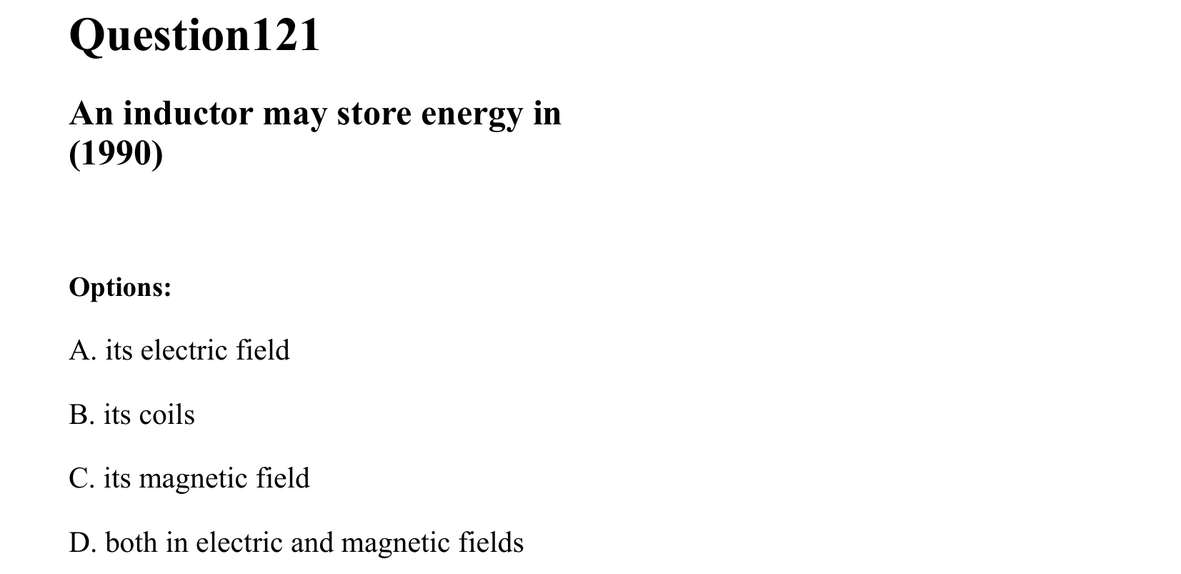 Electromagnetic Induction and Alternating Current question 121